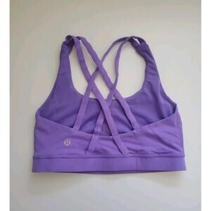 Lululemon Energy Bra Women’s Size 4 in Purple Strappy Medium Support Activewear